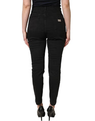 Dolce & Gabbana Black Skinny Cotton High Waist Denim Jeans - IT48|XXL
