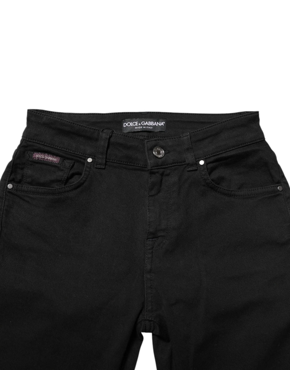 Dolce & Gabbana Black Skinny Cotton Mid Waisted Denim Jeans - IT38 | XS - Jeans