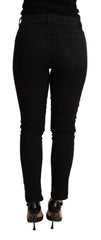 Dolce & Gabbana Black Skinny Denim Cotton Stretch Trouser - IT38|XS - Jeans