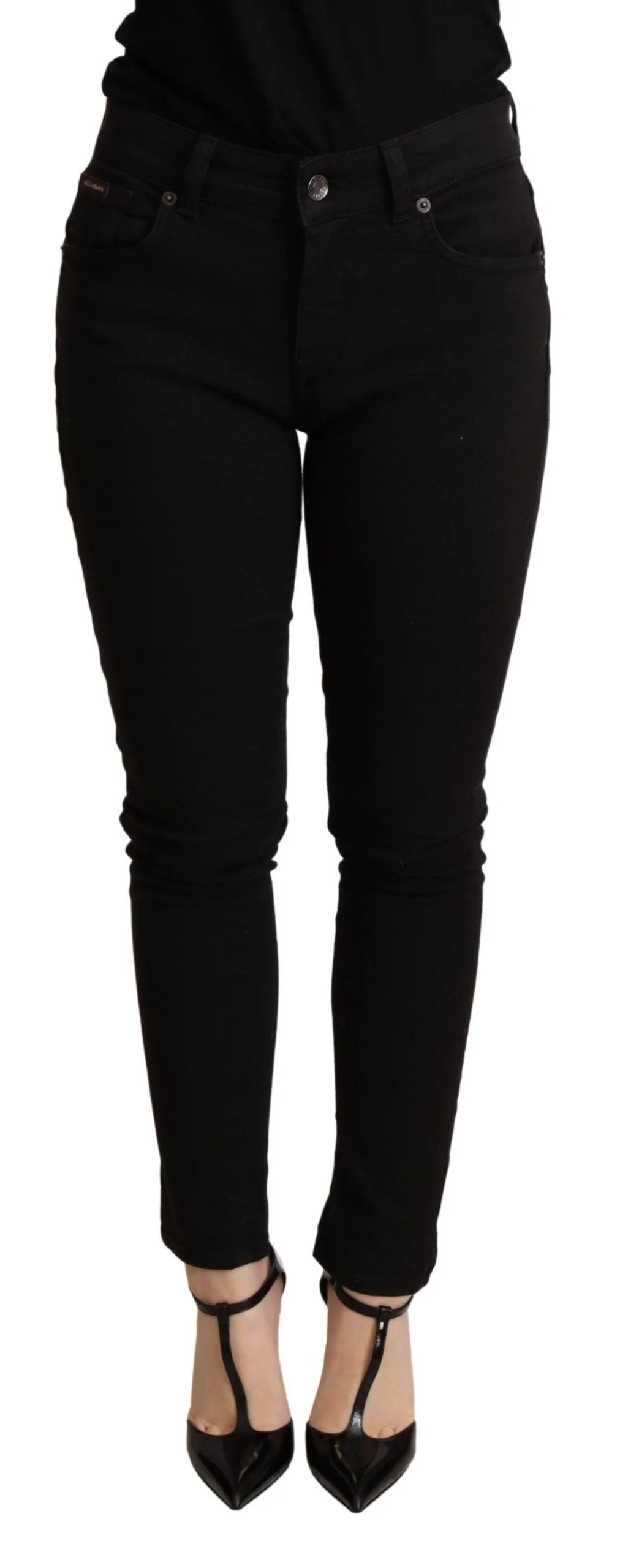 Dolce & Gabbana Black Skinny Denim Cotton Stretch Trouser - IT38|XS - Jeans
