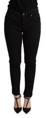 Dolce & Gabbana Black Skinny Denim Cotton Stretch Trouser - IT38|XS - Jeans