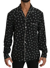 Dolce & Gabbana Black Skull Print Silk Sleepwear Shirt - IT39 | S - Nightgowns