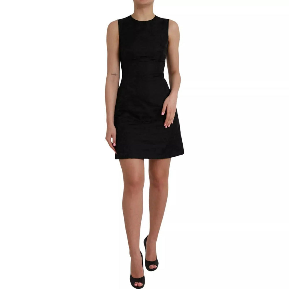 Dolce & Gabbana Black Sleeveless Bodycon A-line Mini Dress - IT40|S - Dresses