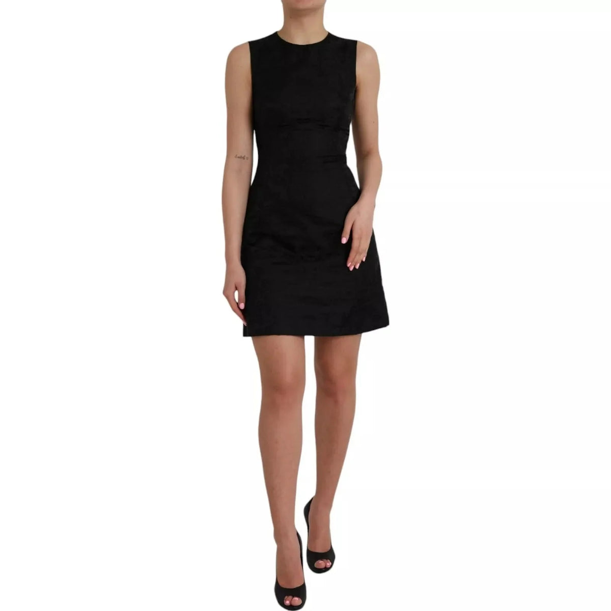 Dolce & Gabbana Black Sleeveless Bodycon A-line Mini Dress - IT40|S - Dresses