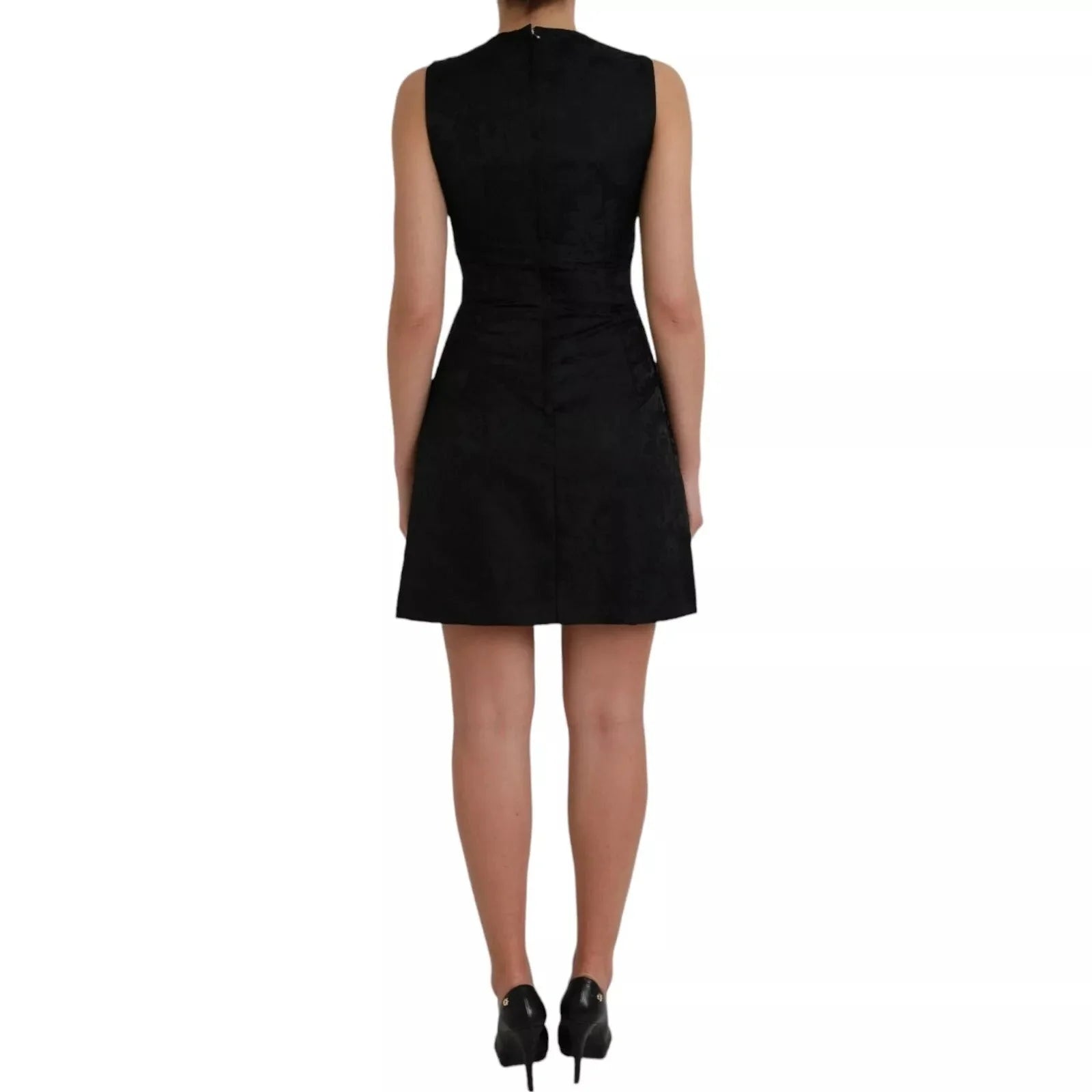 Dolce & Gabbana Black Sleeveless Bodycon A-line Mini Dress - IT40|S - Dresses