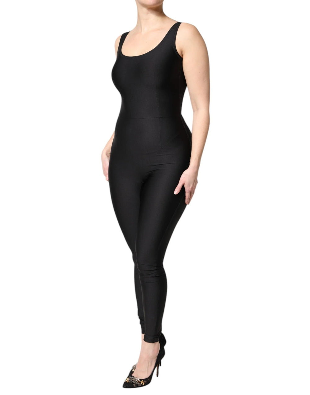 Dolce & Gabbana Black Sleeveless Bodycon Women Jumpsuit Dress - IT40|S