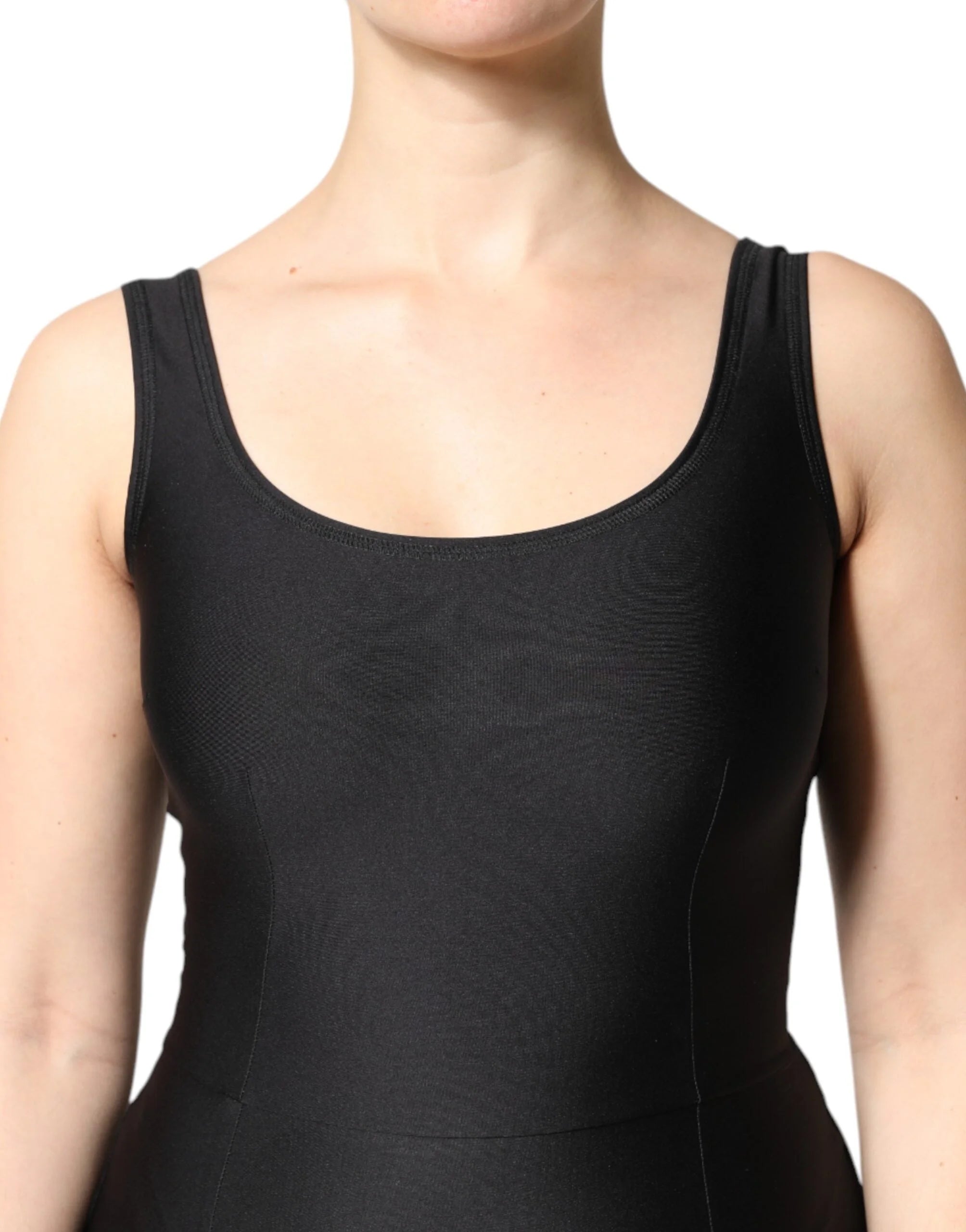 Dolce & Gabbana Black Sleeveless Bodycon Women Jumpsuit Dress - IT40|S - One-Pieces