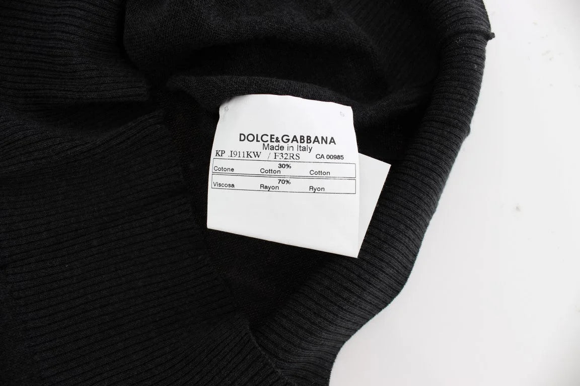 Dolce & Gabbana Black Sleeveless Crewneck Vest Pullover - Sweaters