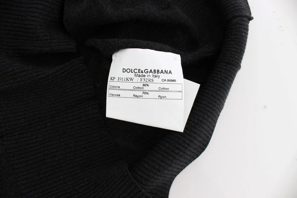 Dolce & Gabbana Black Sleeveless Crewneck Vest Pullover - Sweaters