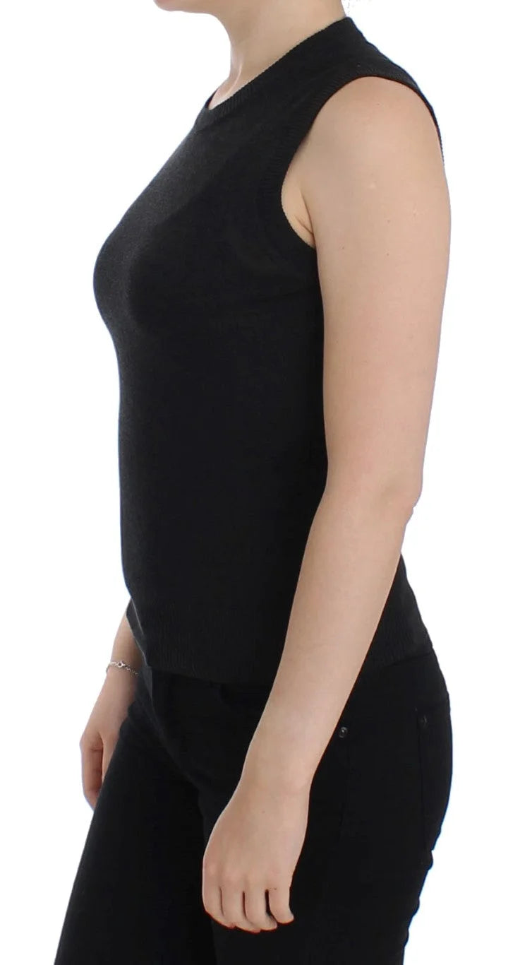 Dolce & Gabbana Black Sleeveless Crewneck Vest Pullover - Sweaters