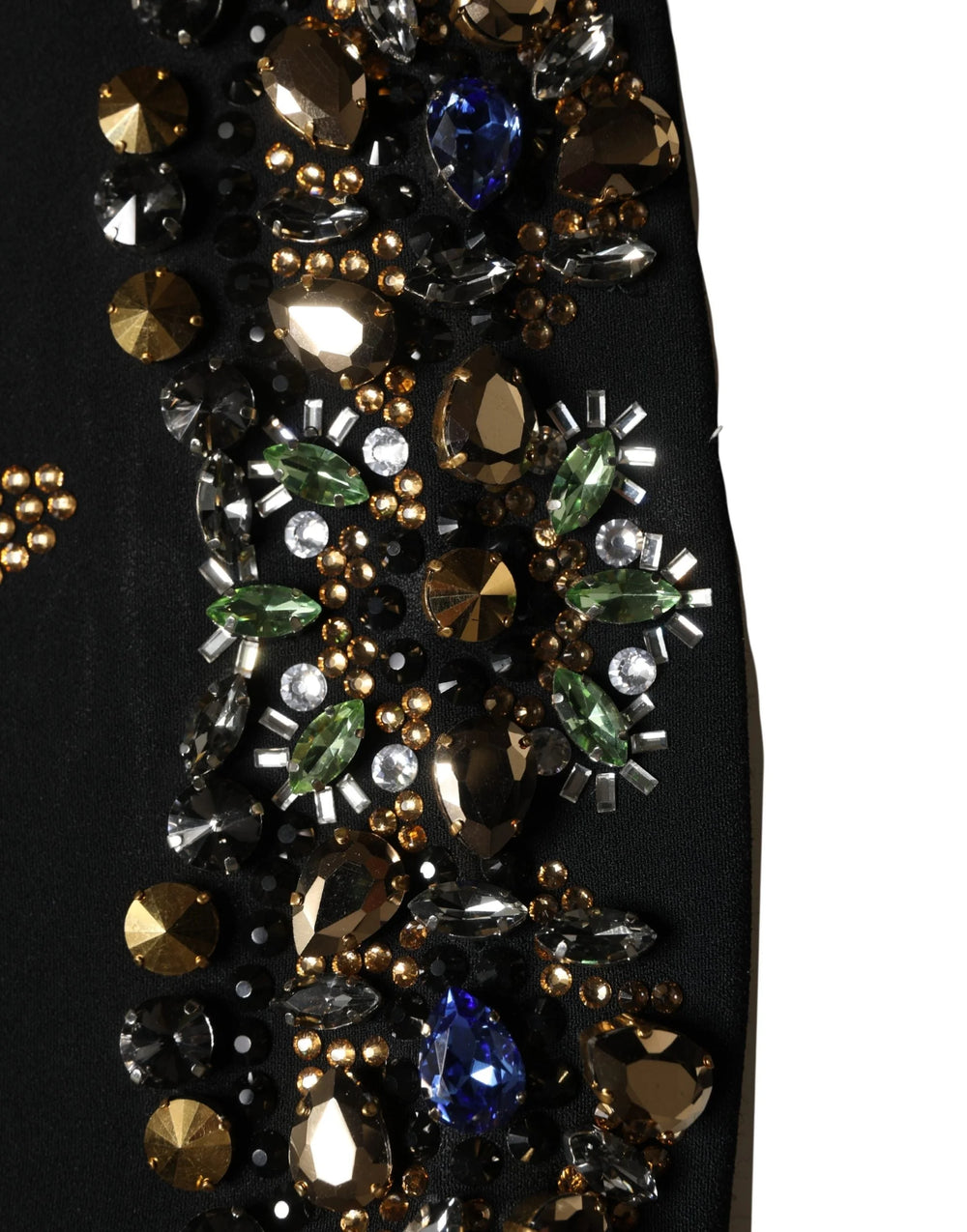 Dolce & Gabbana Black Sleeveless Floral Bead Embellishments Dress - IT38 | XS