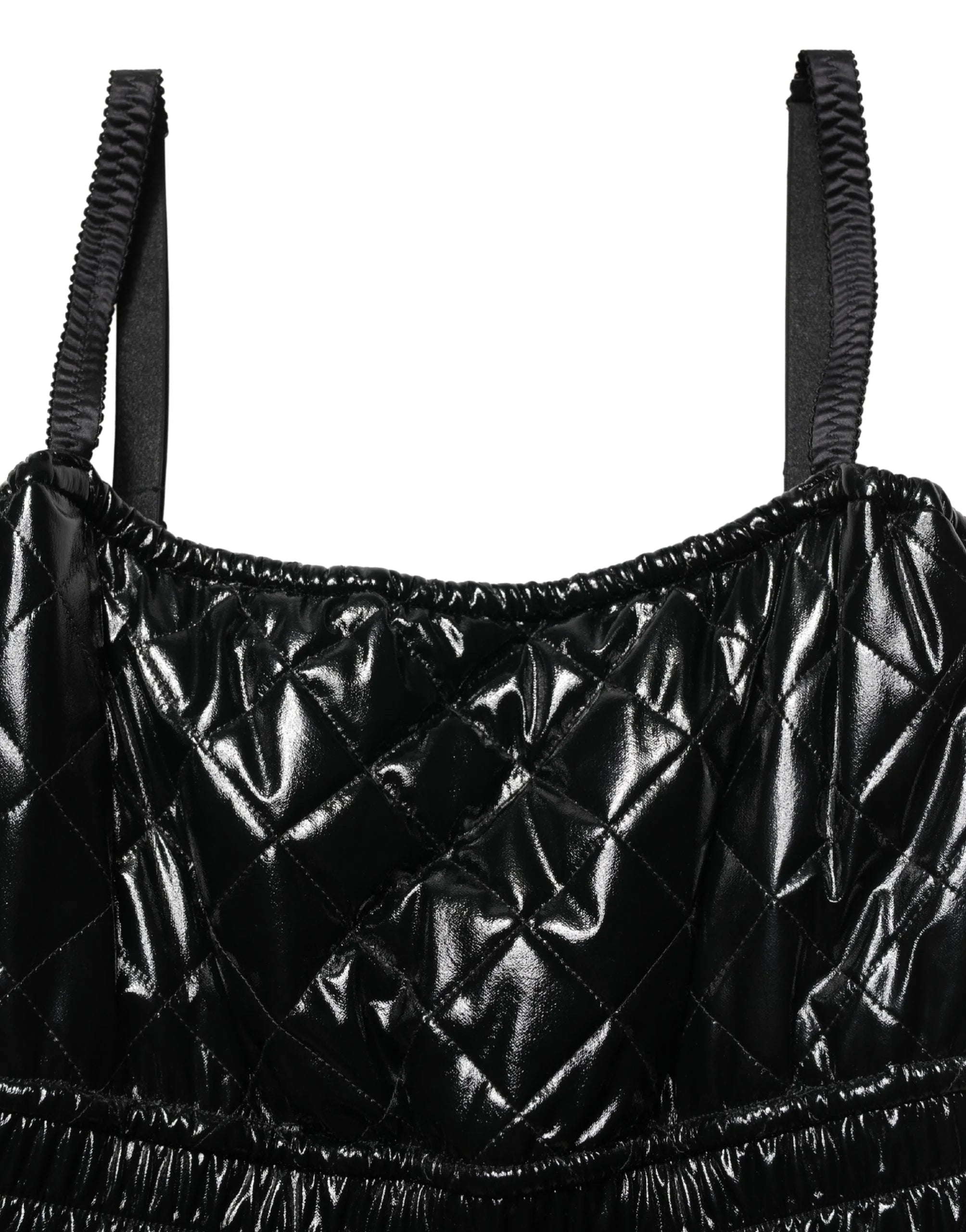 Dolce & Gabbana Black Sleeveless Romper Jumpsuit Dress - IT46|XL