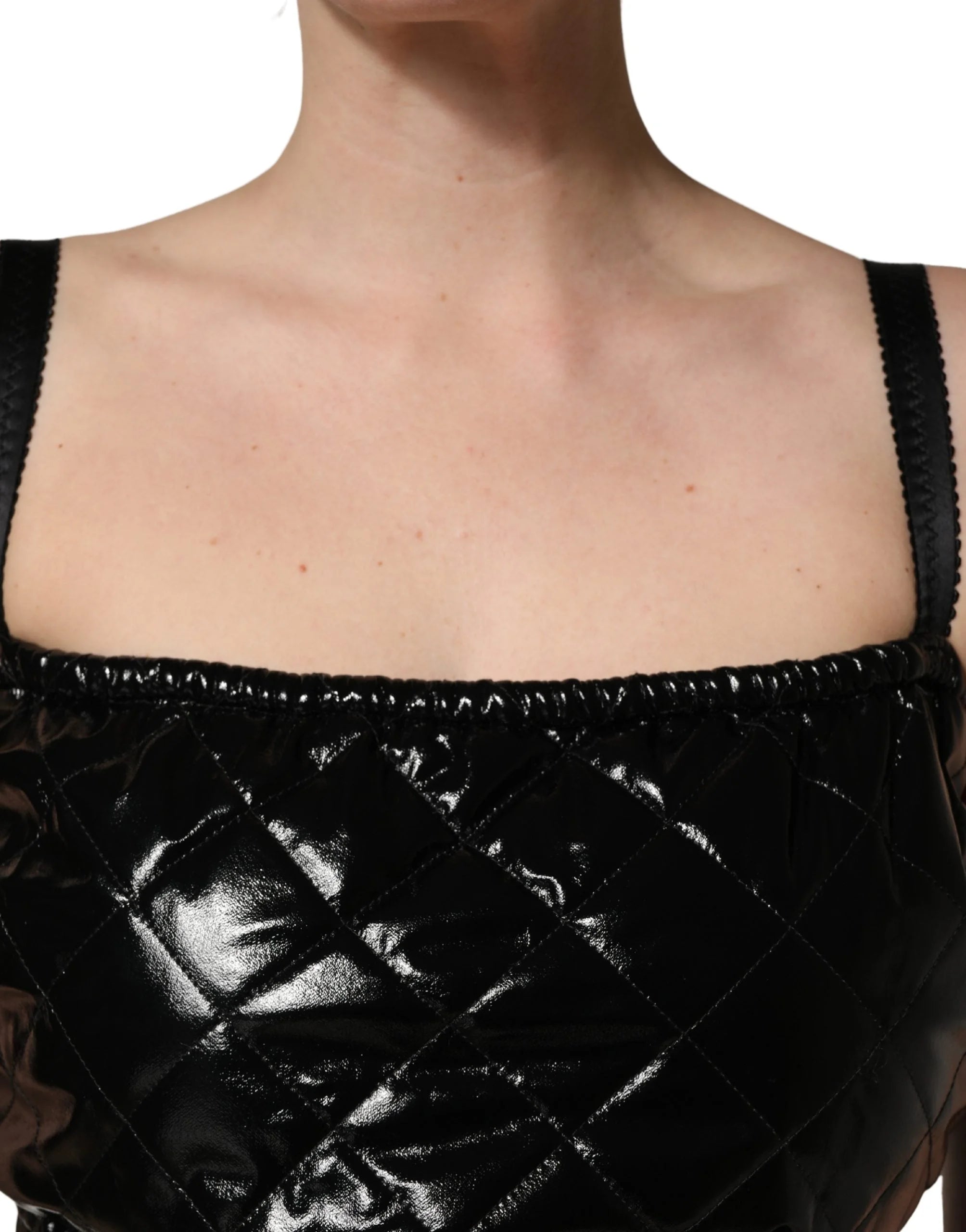 Dolce & Gabbana Black Sleeveless Romper Jumpsuit Dress - IT46|XL