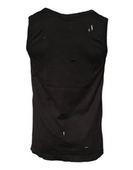 Dolce & Gabbana Black Sleeveless Round Neck Tank T-shirt - IT44 | XS - Tank Tops