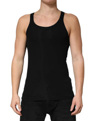 Dolce & Gabbana Black Sleeveless Round Neck Tank Top T-shirt - IT4 | S