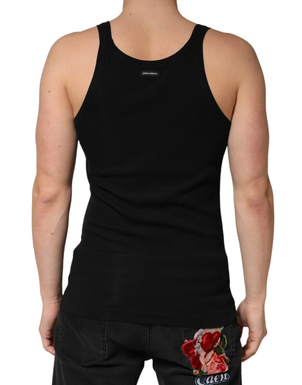 Dolce & Gabbana Black Sleeveless Round Neck Tank Top T-shirt - IT4 | S