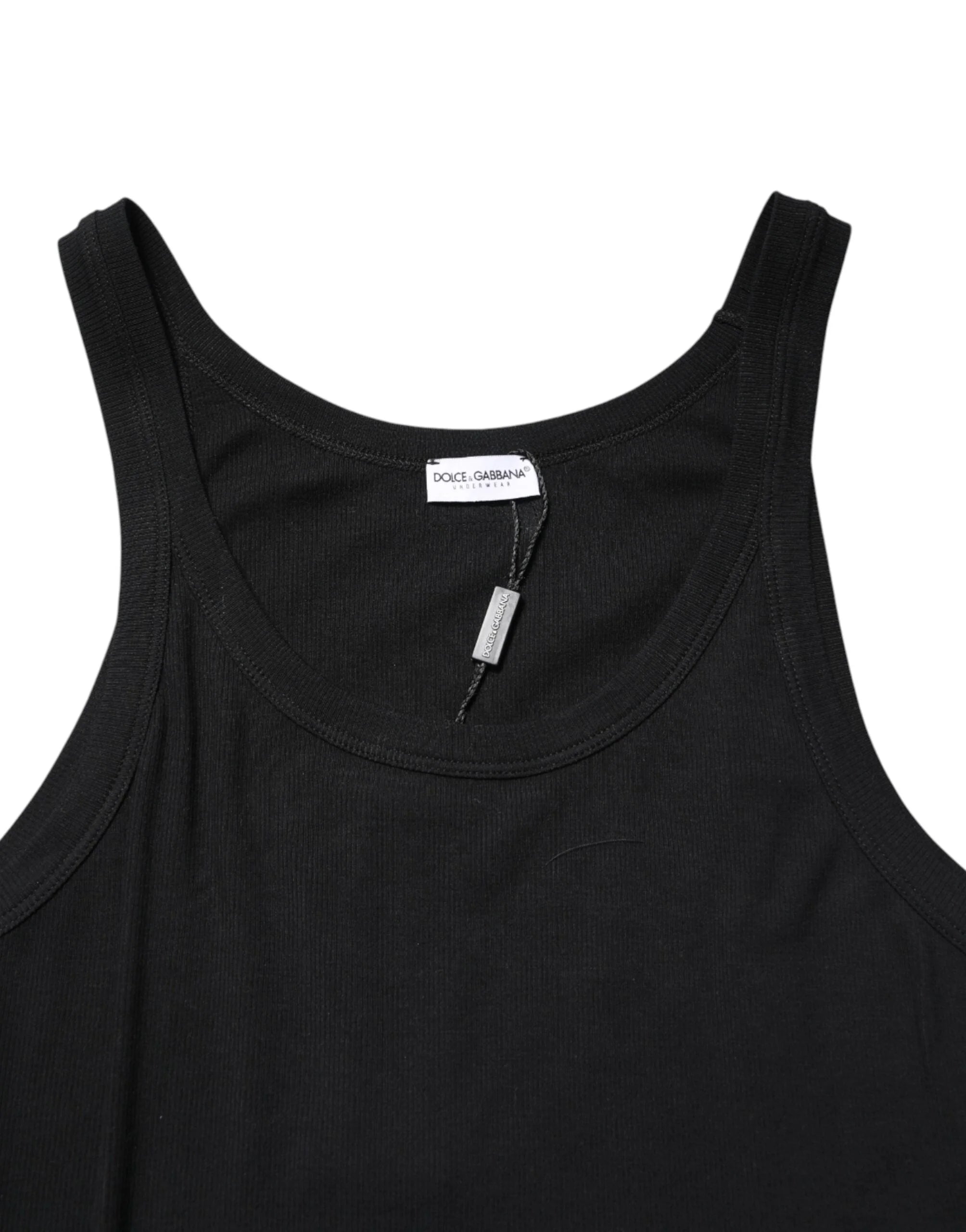 Dolce & Gabbana Black Sleeveless Round Neck Tank Top T-shirt - IT4 | S