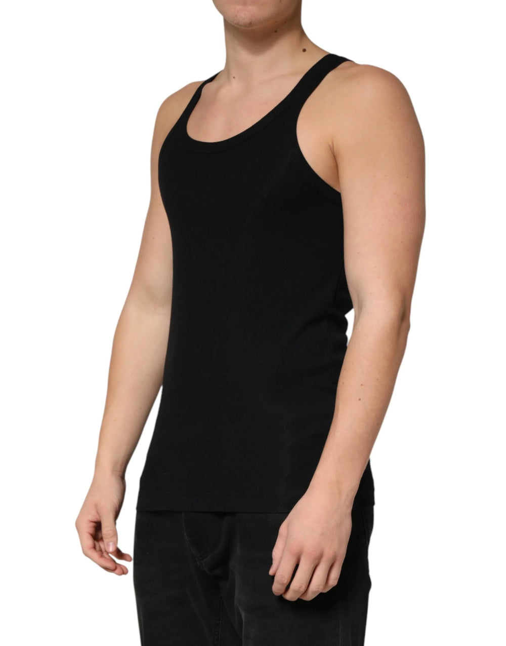 Dolce & Gabbana Black Sleeveless Round Neck Tank Top T-shirt - IT4 | S