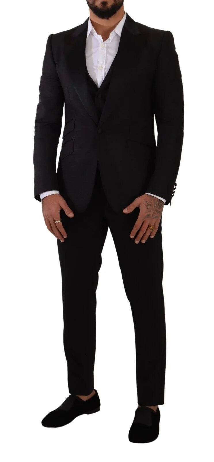 Dolce & Gabbana Black Slim Fit 2 Piece SICILIA Blazer - IT48 | M - Sport Jackets