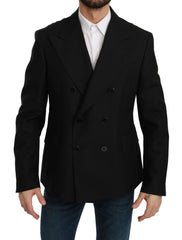 Dolce & Gabbana Black Slim Fit Jacket Coat Wool Blazer - IT54 | XL - Sport Jackets