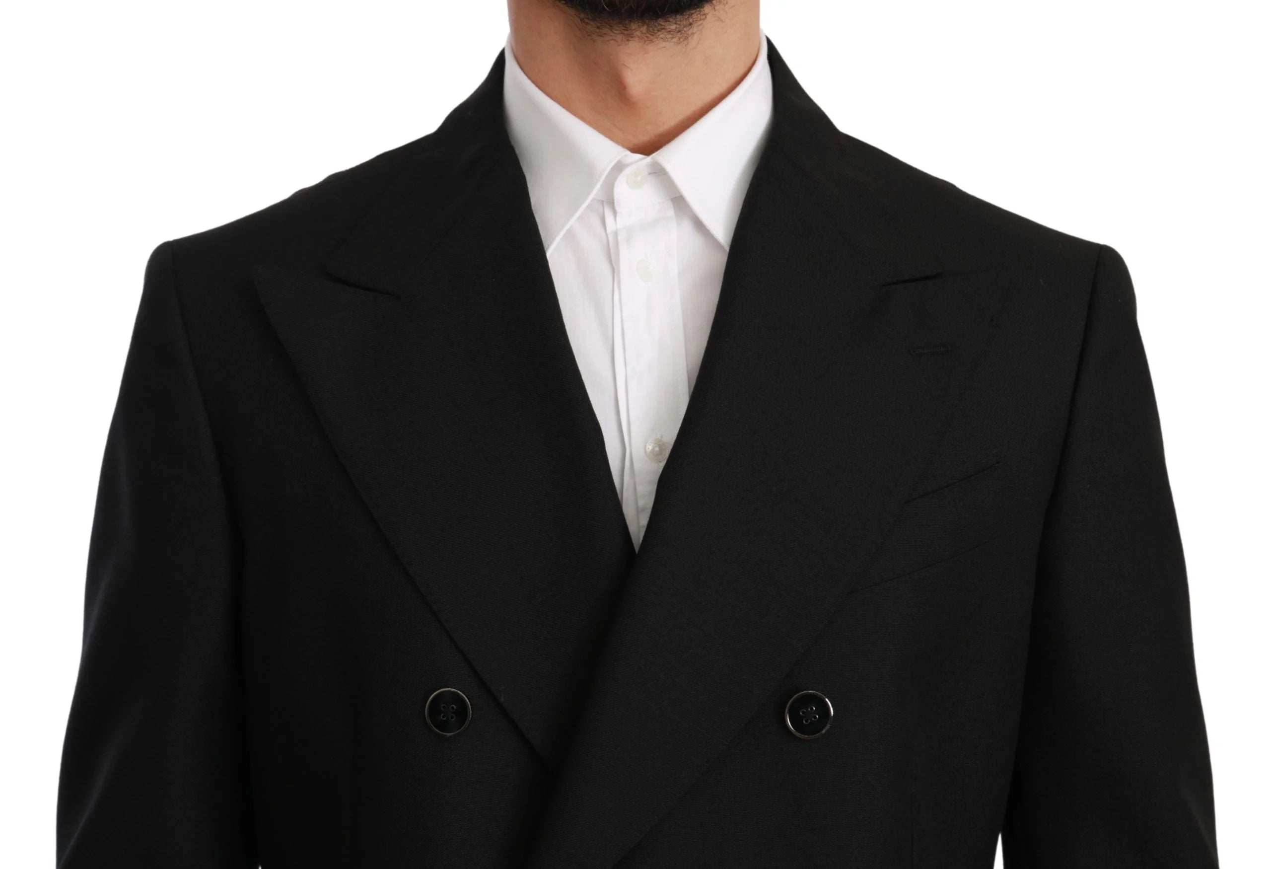 Dolce & Gabbana Black Slim Fit Jacket Coat Wool Blazer - IT54 | XL - Sport Jackets