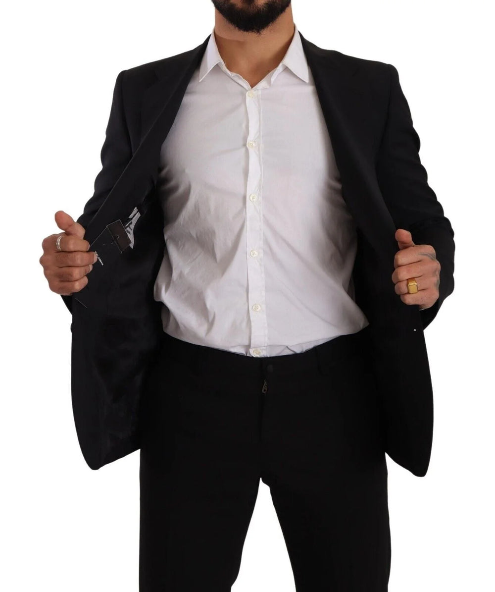 Dolce & Gabbana Black Slim Fit Vest 2 Button MARTINI Blazer - IT48 | M - Sport Jackets