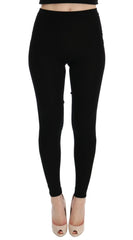 Dolce & Gabbana Black Slim Fit Women Cashmere Pants - IT36|XXS - Trousers