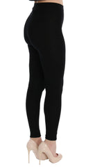 Dolce & Gabbana Black Slim Fit Women Cashmere Pants - IT36|XXS - Trousers