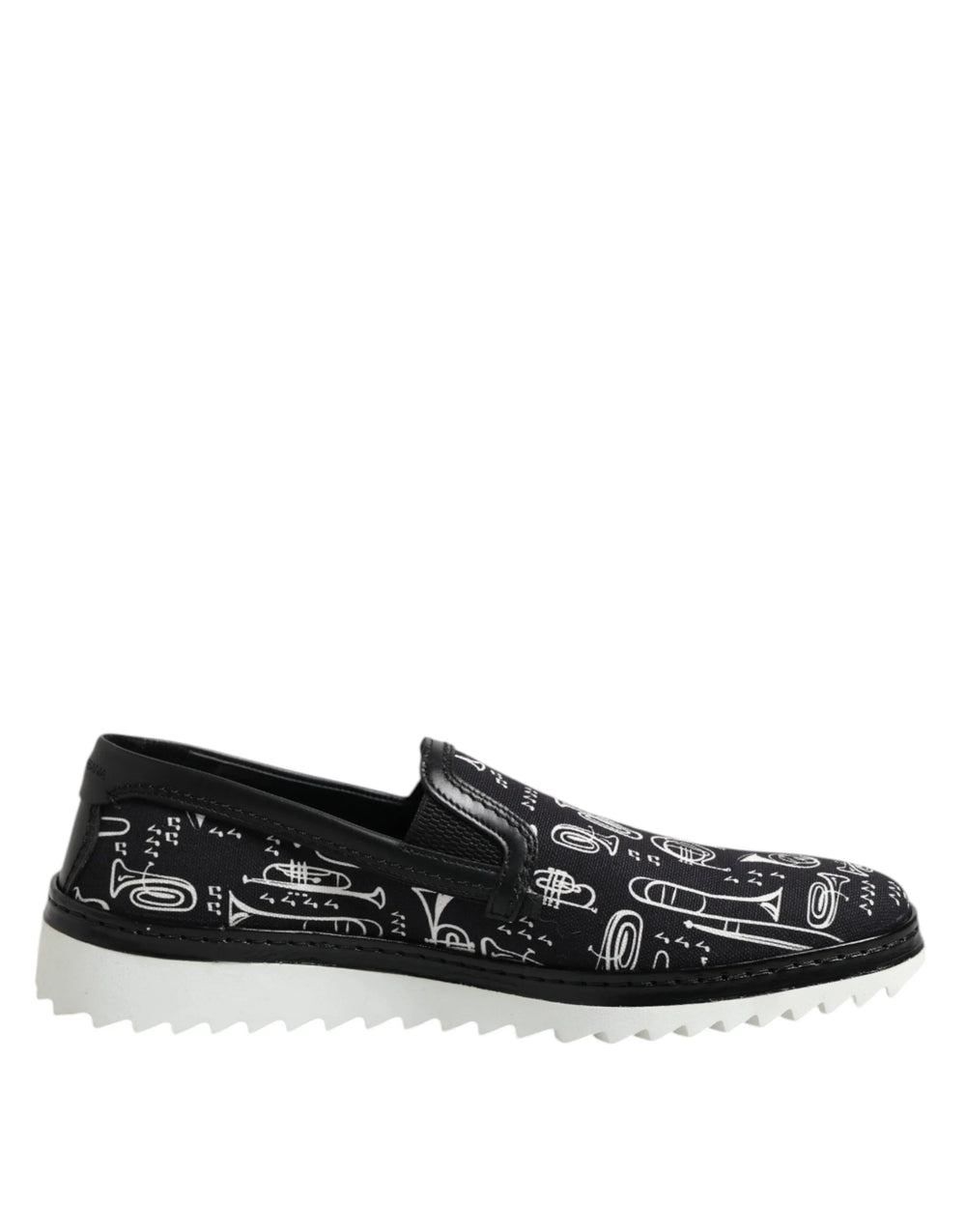 Dolce & Gabbana Black Slip On Printed Men Loafers Shoes - EU42.5/US9.5 - Flats