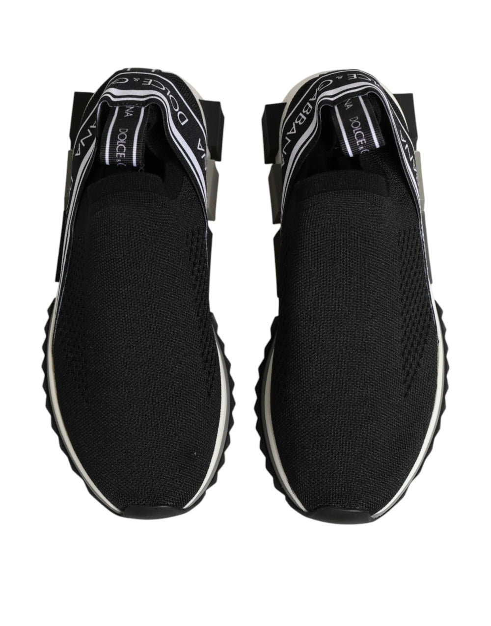 Dolce & Gabbana Black Slip On Sorrento Low Top Sneakers Shoes - Sneakers