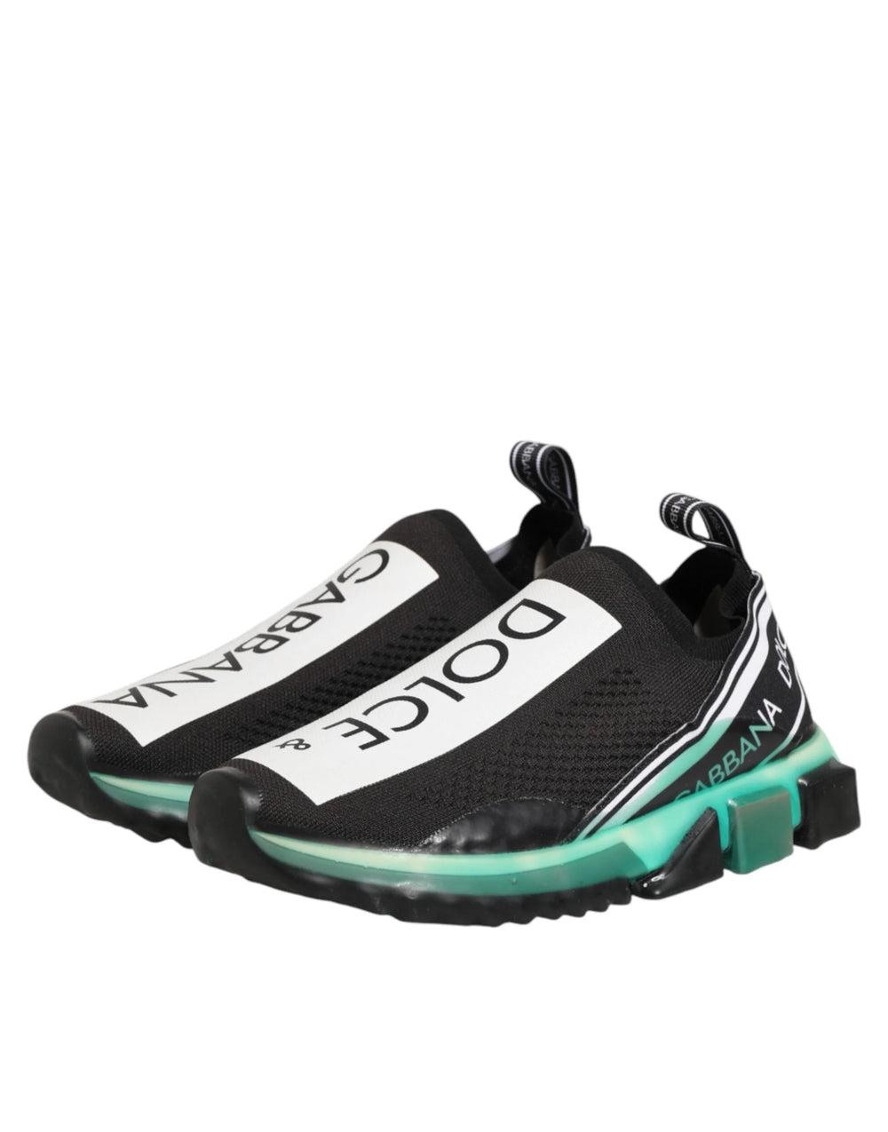 Dolce & Gabbana Black Slip On Sorrento Men Sneakers Shoes - EU40.5/US7.5