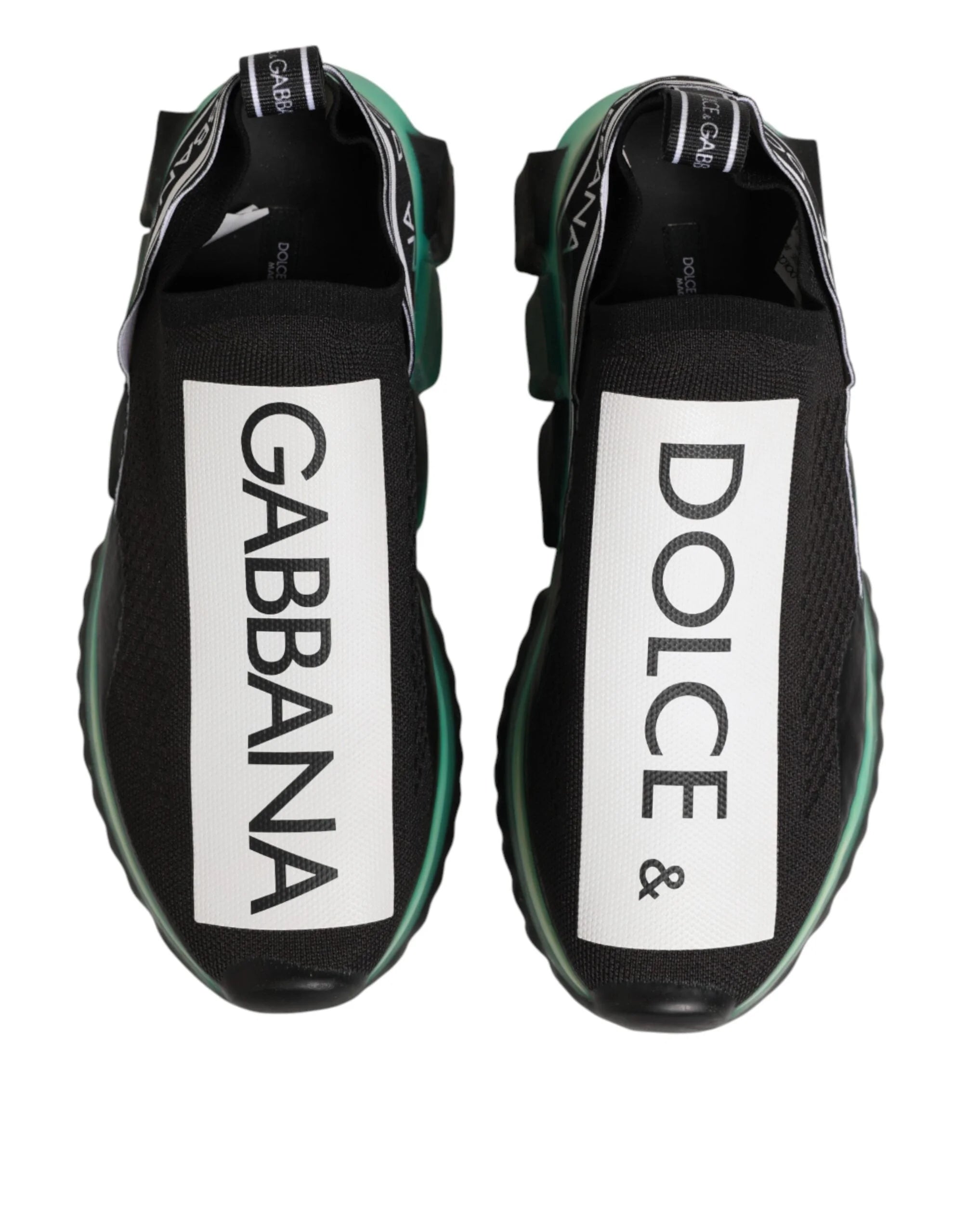 Dolce & Gabbana Black Slip On Sorrento Men Sneakers Shoes - EU40.5/US7.5