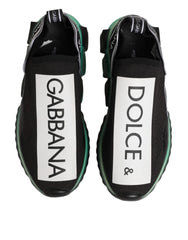 Dolce & Gabbana Black Slip On Sorrento Men Sneakers Shoes - EU40.5/US7.5