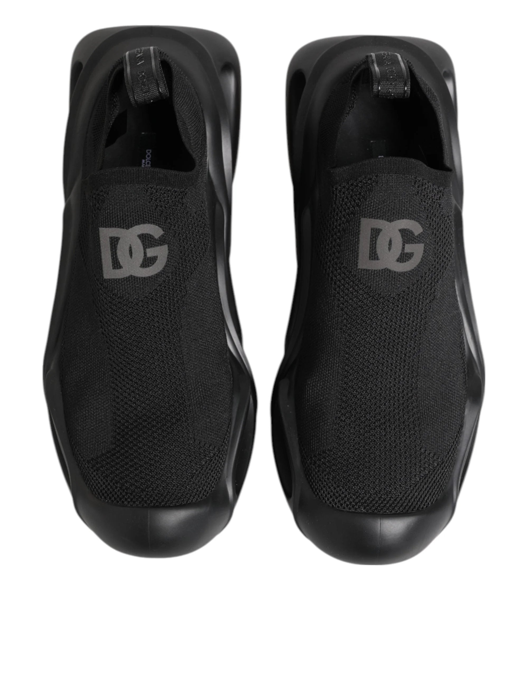 Dolce & Gabbana fekete slip-on hullamos alacsony top sneaker cipo