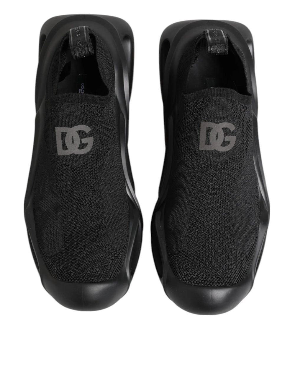 Dolce & Gabbana fekete slip-on hullamos alacsony top sneaker cipo