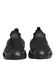 Dolce & Gabbana fekete slip-on hullamos alacsony top sneaker cipo