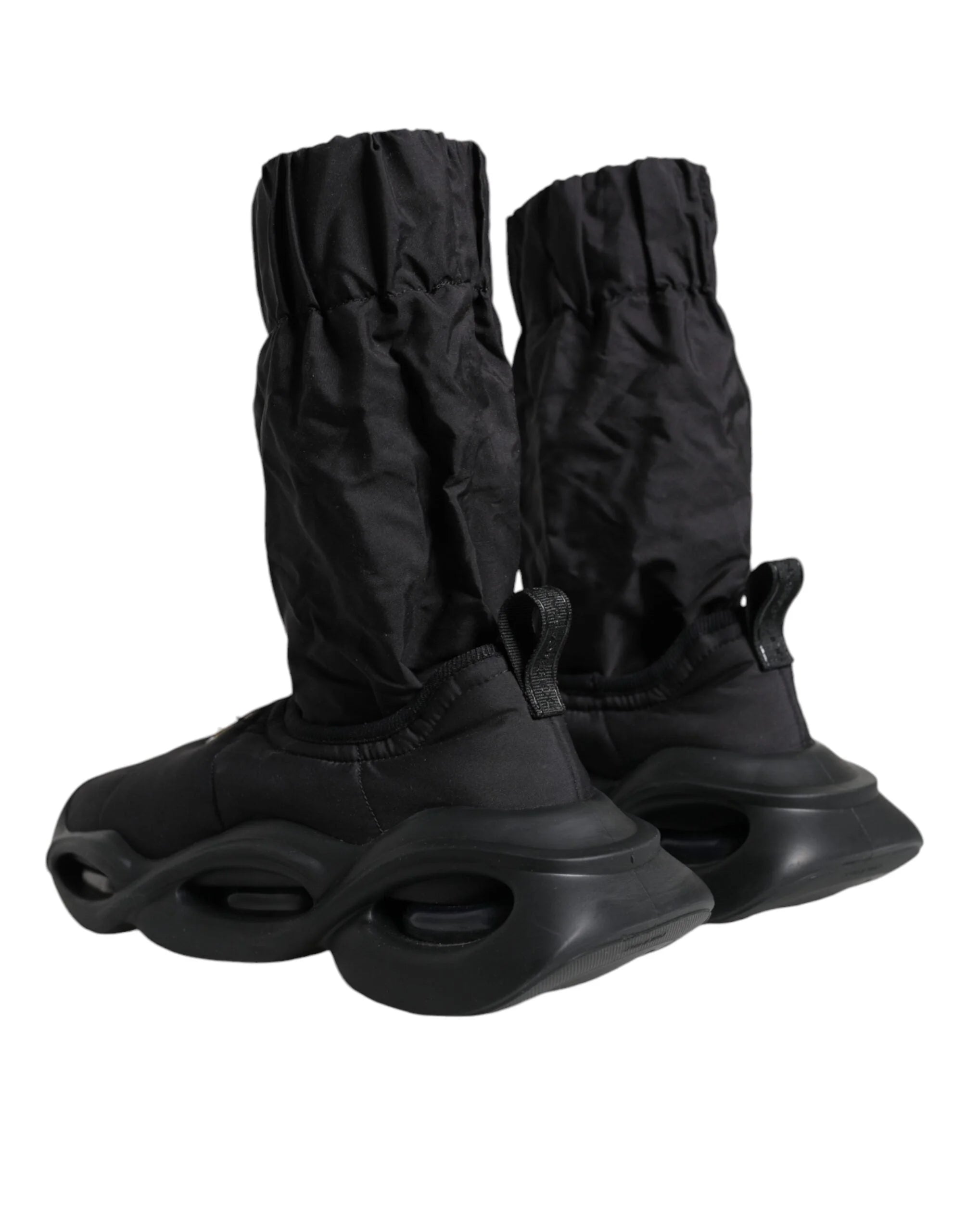 Dolce & Gabbana Black Slip On Wave Socks Sneakers Shoes - EU39/US8.5 - Sneakers