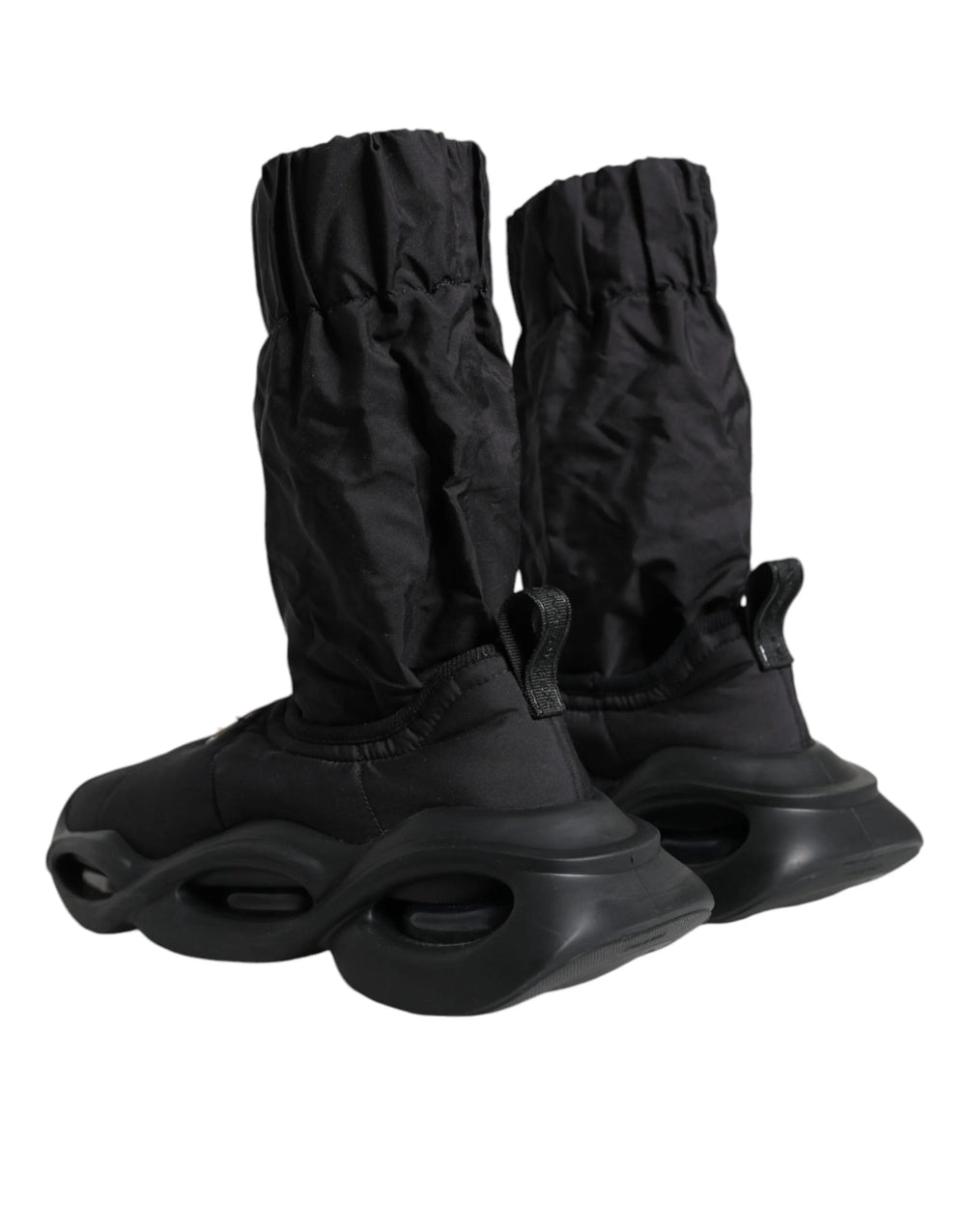 Dolce & Gabbana Black Slip On Wave Socks Sneakers Shoes - EU39/US8.5 - Sneakers