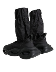 Dolce & Gabbana Black Slip On Wave Socks Sneakers Shoes - EU39/US8.5 - Sneakers