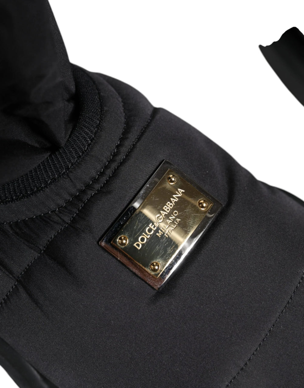 Dolce & Gabbana Black Slip On Wave Socks Sneakers Shoes - EU39/US8.5 - Sneakers