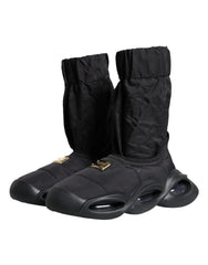 Dolce & Gabbana Black Slip On Wave Socks Sneakers Shoes - EU39/US8.5 - Sneakers