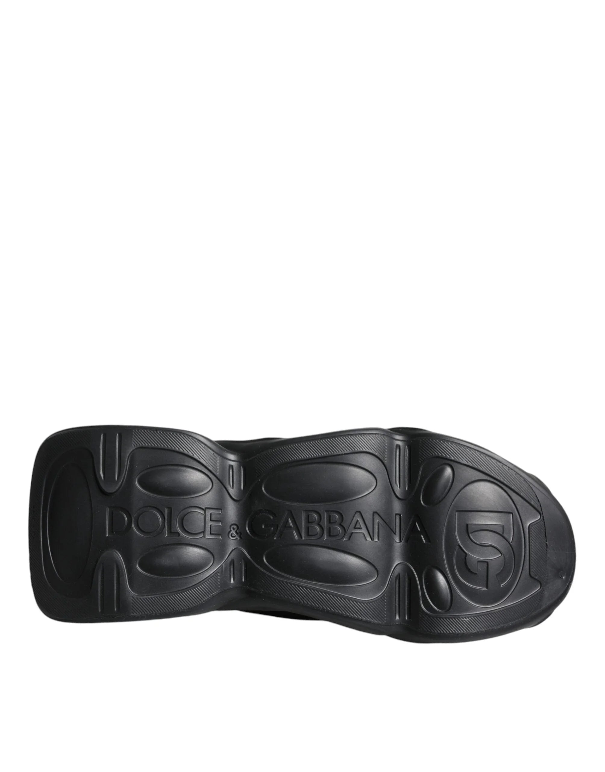 Dolce & Gabbana Black Slip On Wave Socks Sneakers Shoes - EU39/US8.5 - Sneakers