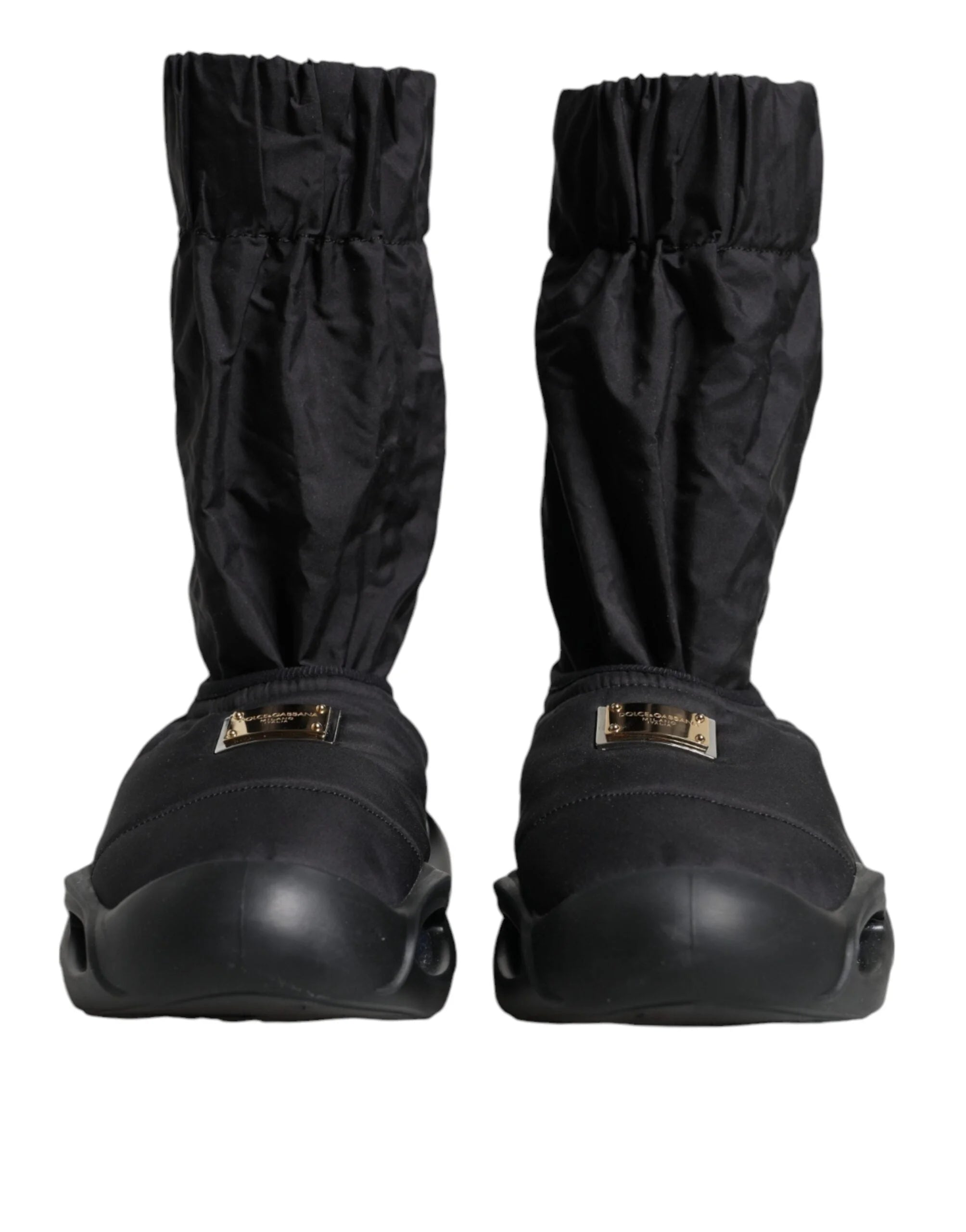 Dolce & Gabbana Black Slip On Wave Socks Sneakers Shoes - EU39/US8.5 - Sneakers