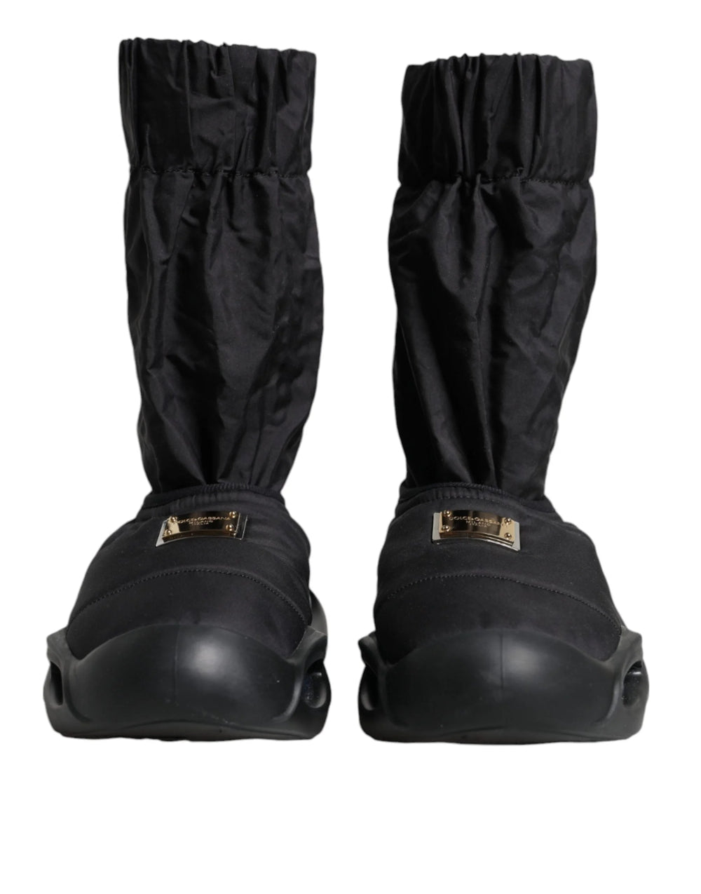 Dolce & Gabbana Black Slip On Wave Socks Sneakers Shoes - EU39/US8.5 - Sneakers