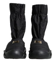 Dolce & Gabbana Black Slip On Wave Socks Sneakers Shoes - EU39/US8.5 - Sneakers