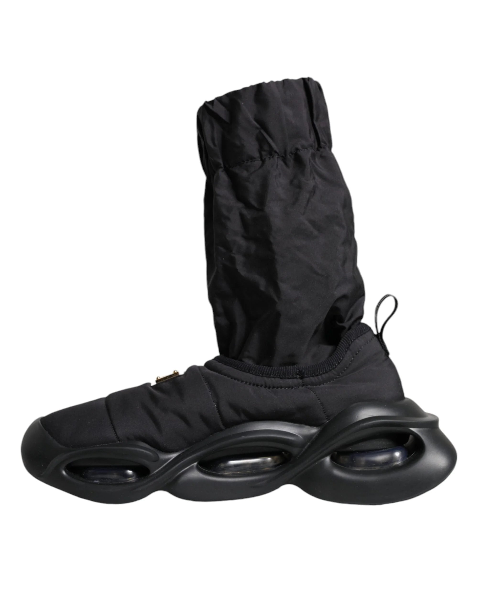 Dolce & Gabbana Black Slip On Wave Socks Sneakers Shoes - EU39/US8.5 - Sneakers