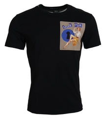 Dolce & Gabbana Black Sneak Peek Cotton Short Sleeve T-shirt - IT46 | S - T-Shirts