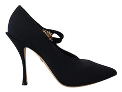 Dolce & Gabbana Black Socks Stretch Crystal Pumps Shoes - Heels