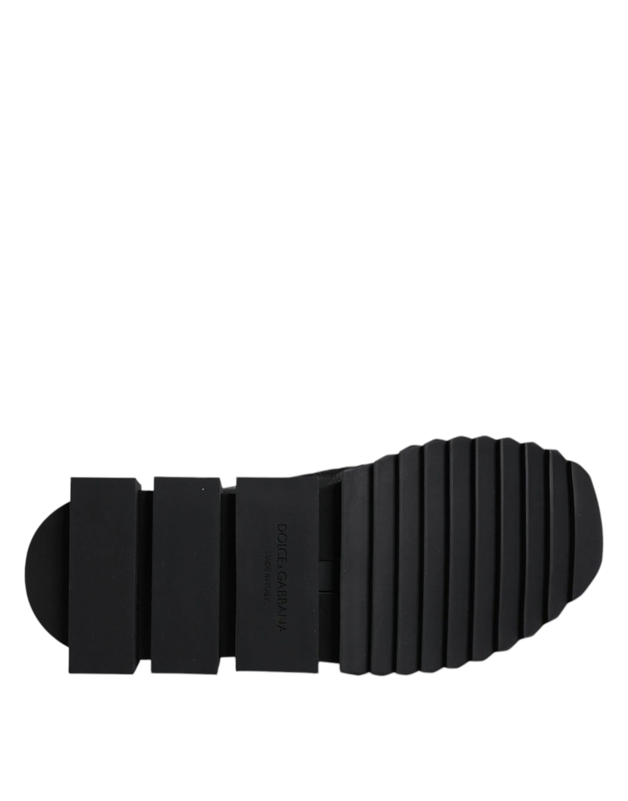 Dolce & Gabbana Black Sorrento Logo Men Sneakers Socks Shoes - EU42/US9 - Sneakers