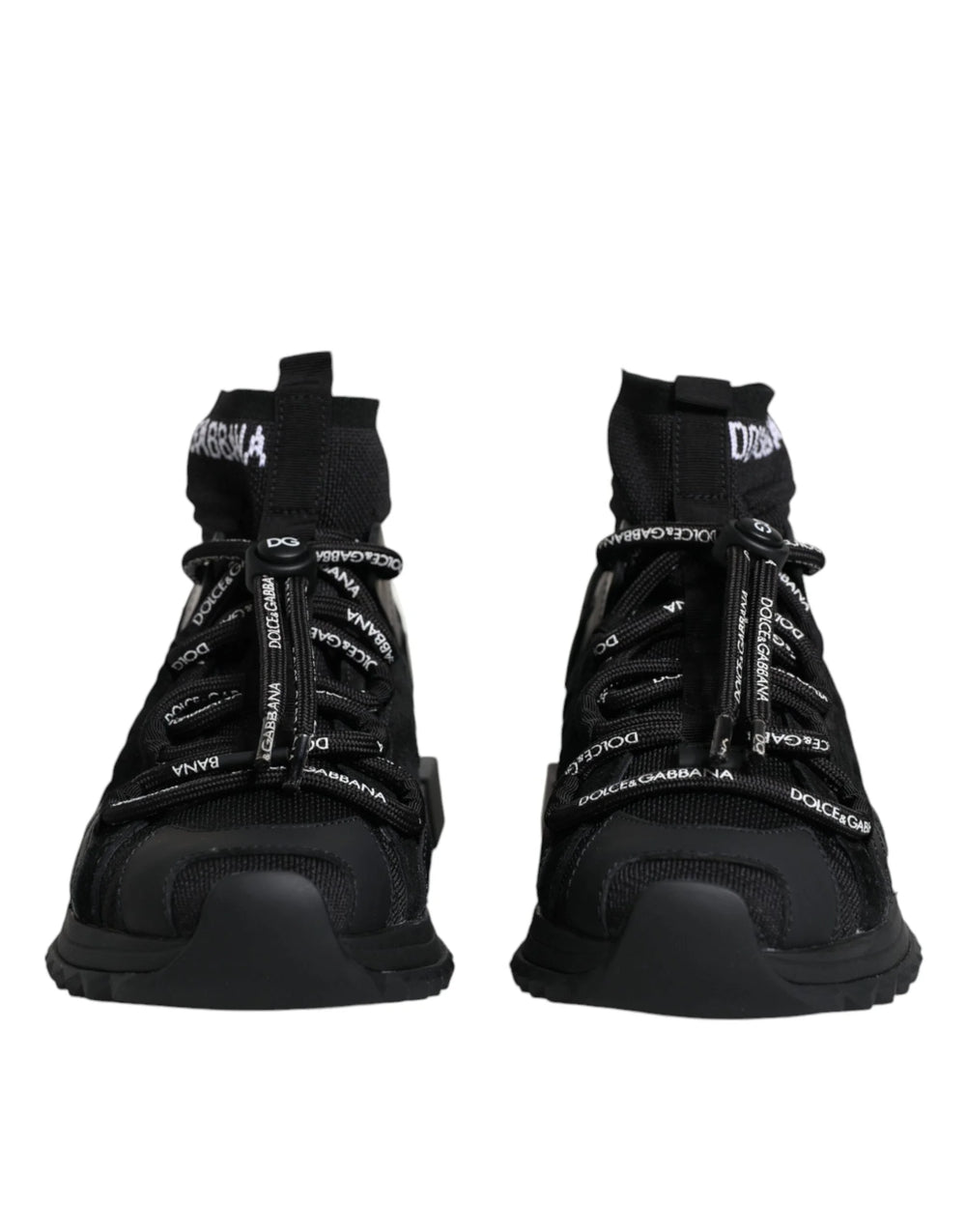 Dolce & Gabbana Black Sorrento Socks Logo Sneakers Shoes - EU36.5/US6 - Sneakers